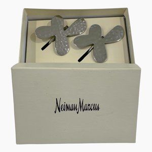 Neiman Marcus Silver Flower Napkin Rings